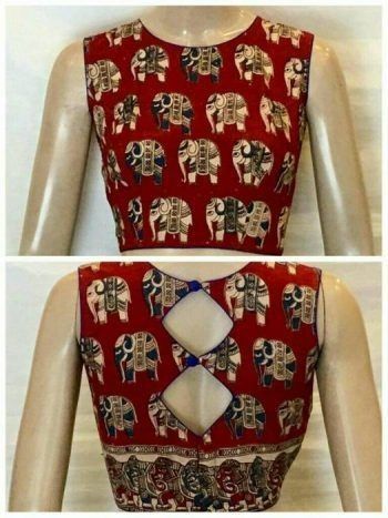 Boat Neck Blouse Design