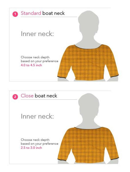 Boat Neck Blouse Design