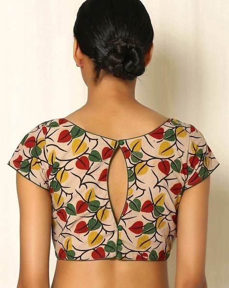 Boat Neck Blouse Design