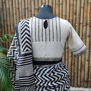 Boat Neck Blouse Design