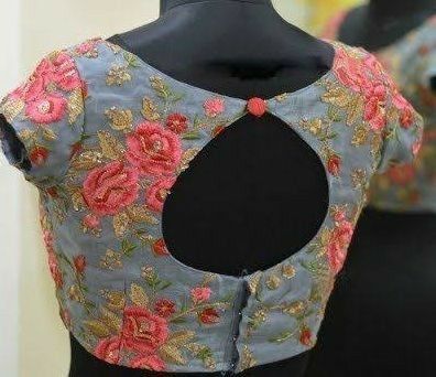 Boat Neck Blouse Design