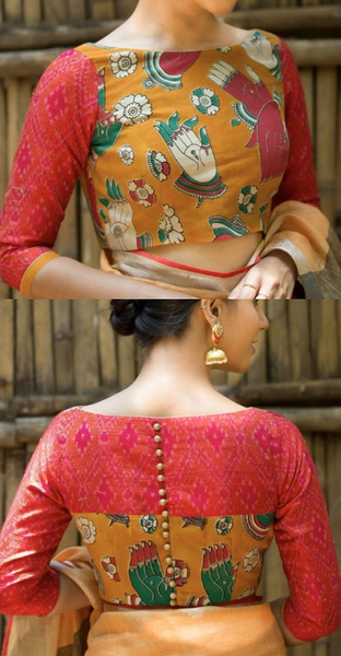 Boat Neck Blouse Design