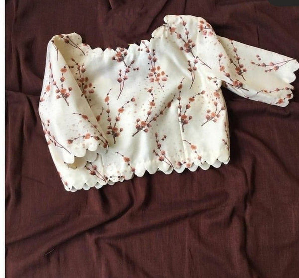 Boat Neck Blouse Design