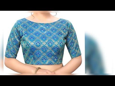 Boat Neck Blouse Design