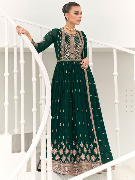 Georgette Plain Simple Anarkalis