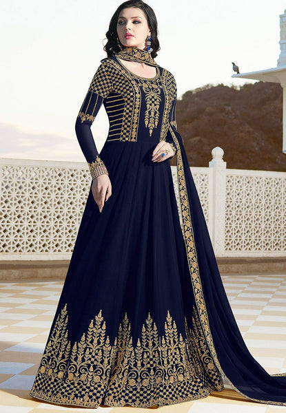 Georgette Plain Simple Anarkalis