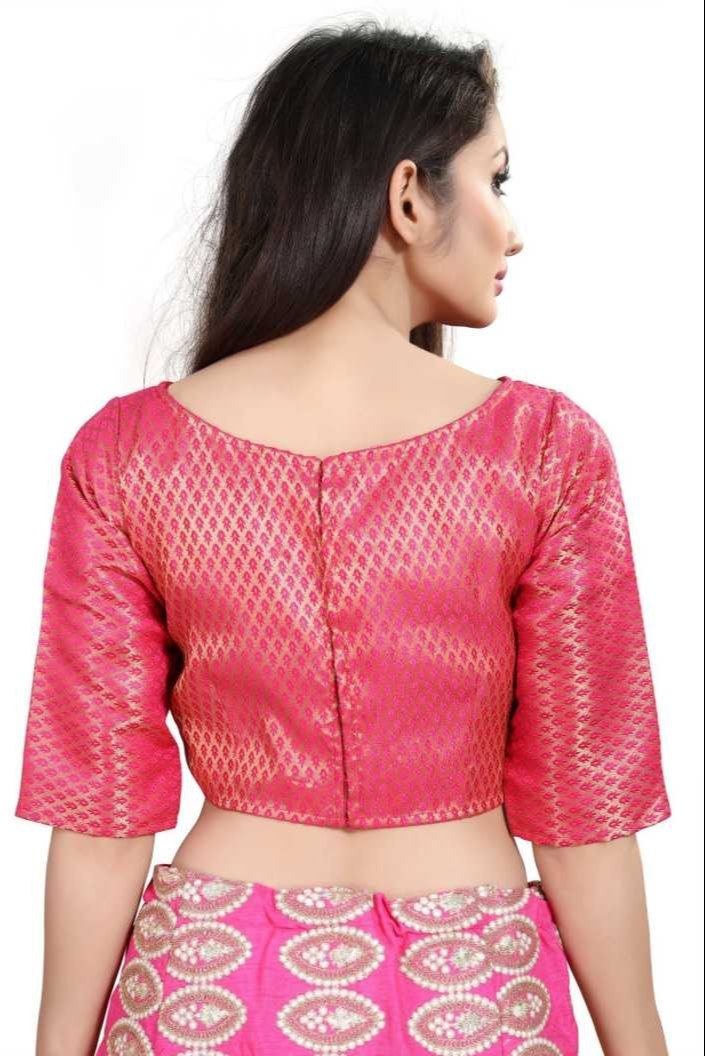 Simple Back Hook Blouse Design
