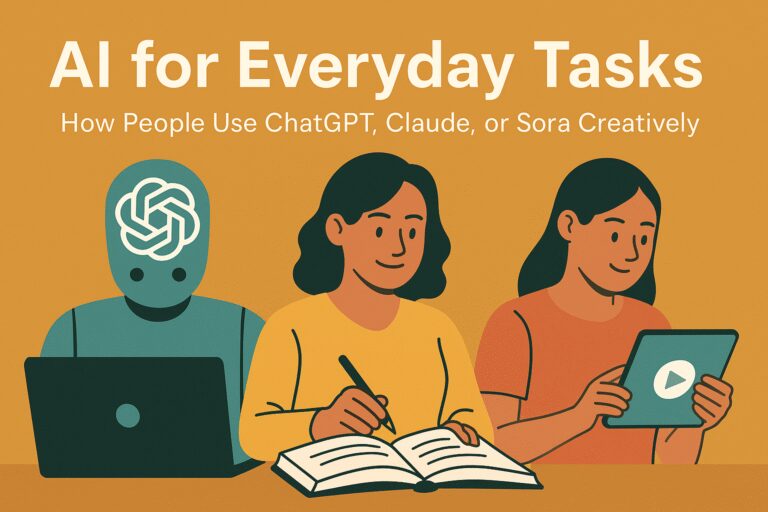 AI for Everyday Tasks: How People Use ChatGPT, Claude, or Sora Creatively